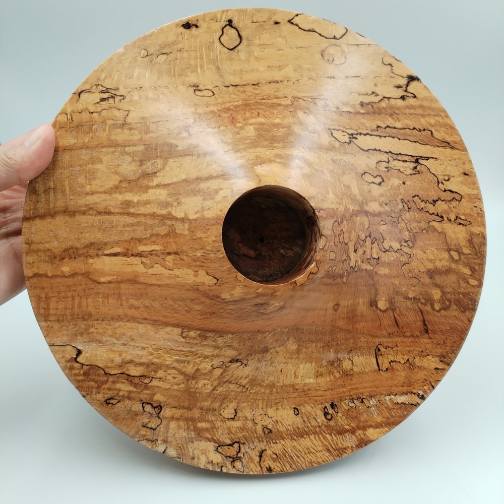 Wohlfart Studio Art Wood Turned Spalted Oak Bowl #30144 Signed Handturned MCM